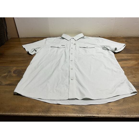 Poncho Shirt Mens XL Slim Fit Mint Green Pearl Snap Western NWT - Picture 2 of 11